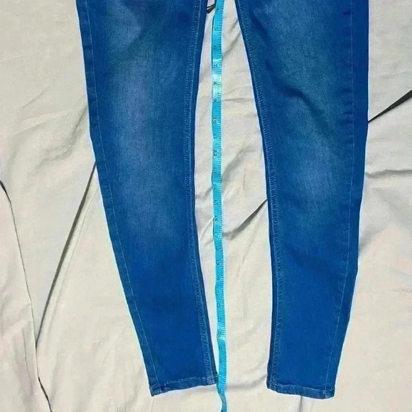 Zara Women's Jeans Trafaluc Demin MId Waist Skinny Stretch Cobalt Blue Size 4 - Picture 7 of 7